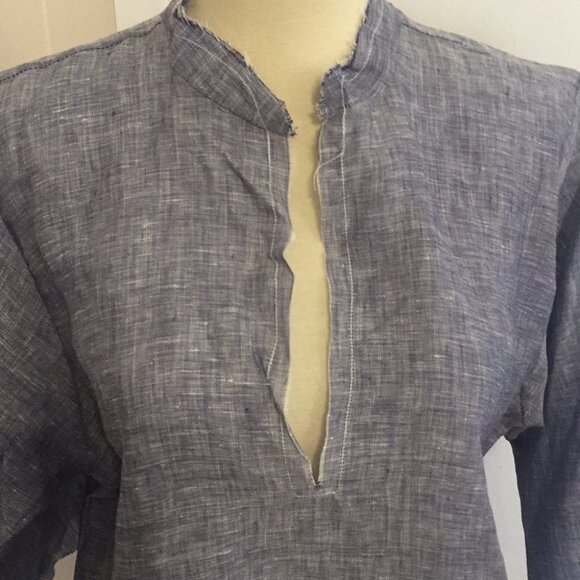 S/M NWOT LOVE TANJANE Linen Shirt FF32 - Picture 2 of 6